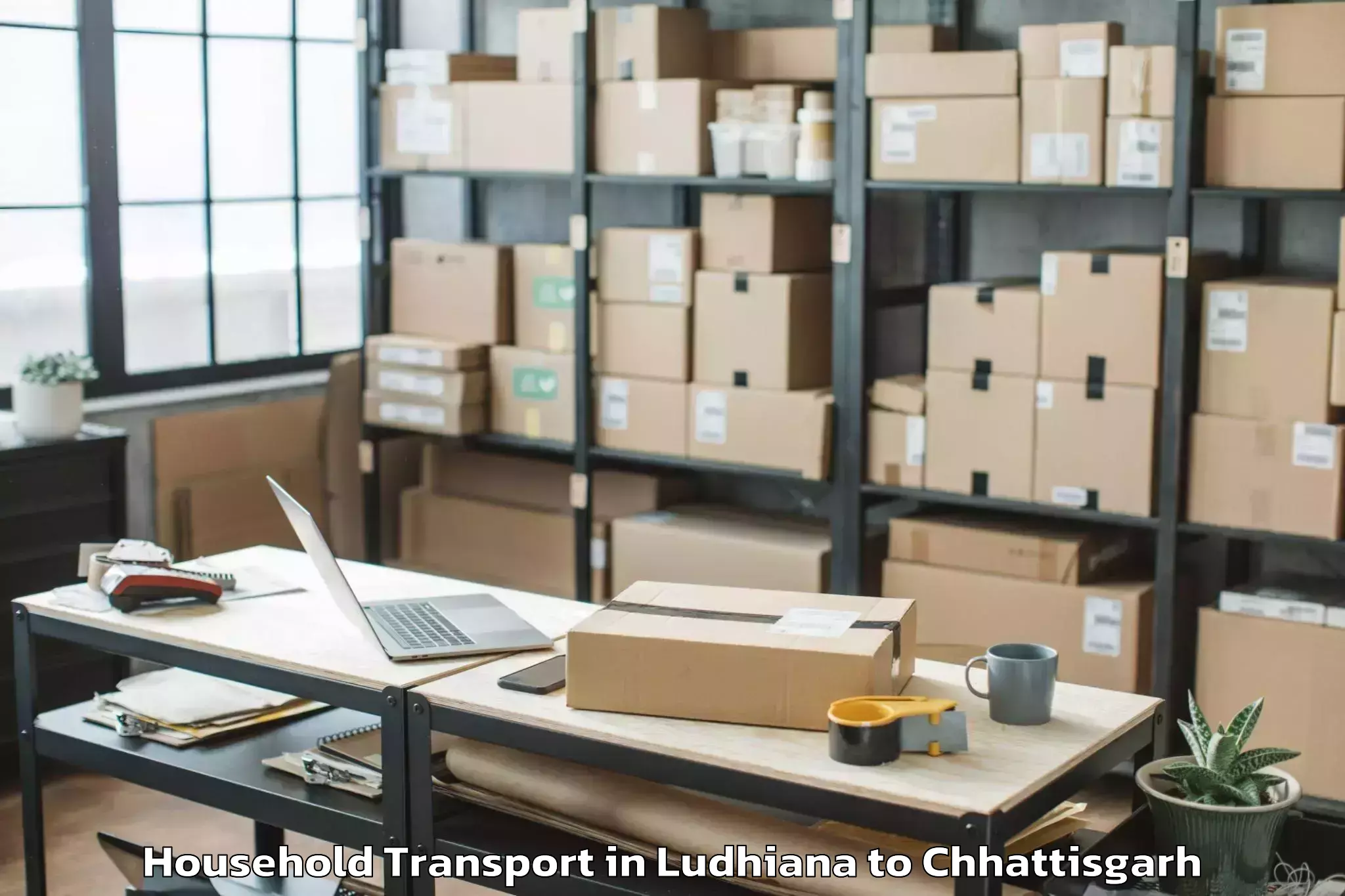 Top Ludhiana to Bhairamgarh Household Transport Available